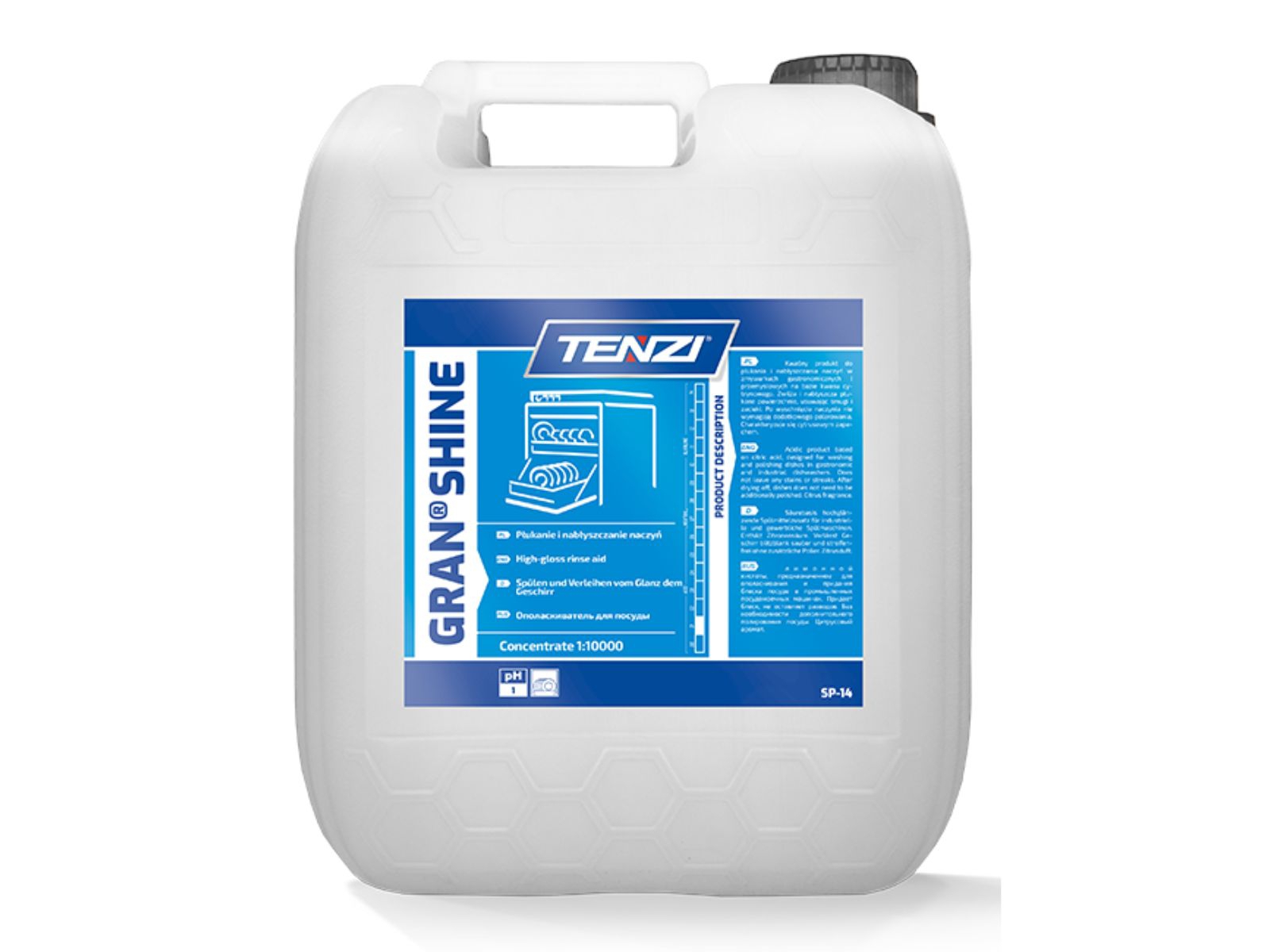 GRAN SHINE SP14 Tenzi Nabłyszczacz do zmywarek 10l
